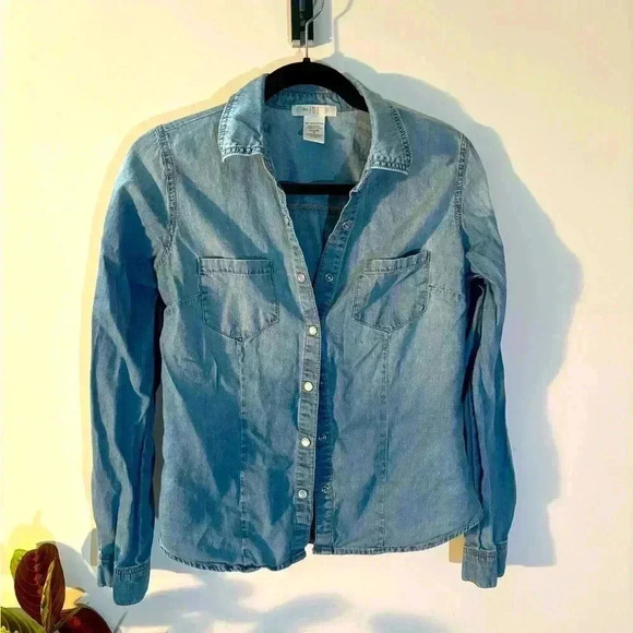 LOVE FIRE light Jean shirt - Picture 1 of 4